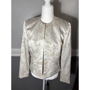 Vintage Jeffrey & Dara Evenings Ivory  Beaded 3 Piece Formal Set Size 8/10 Read